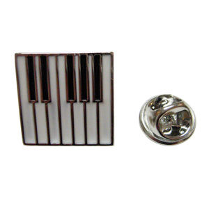 Square Piano Key Design Lapel Pin